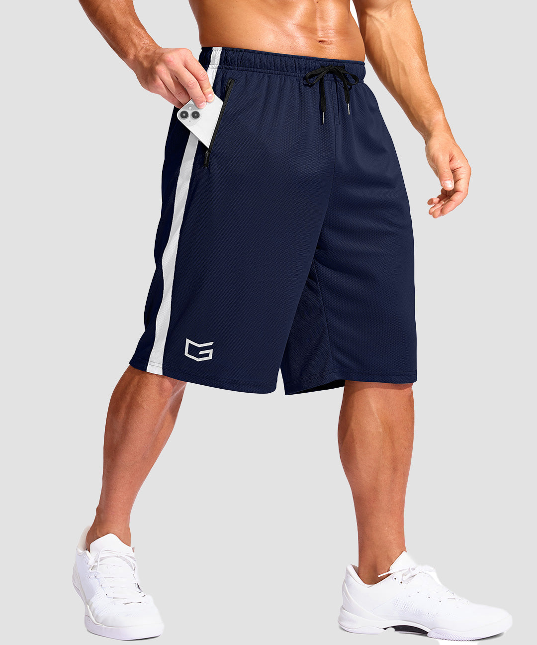 Mesh Contrast Drawstring Short 11'' - Image 20
