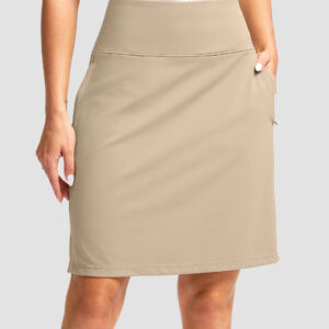 Multi-pocket Side Slit Liner Golf Skirt