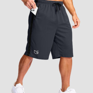 Mesh Contrast Drawstring Short 11''