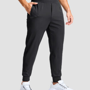 Slim Fit 3 Zipper Pockets Jogger