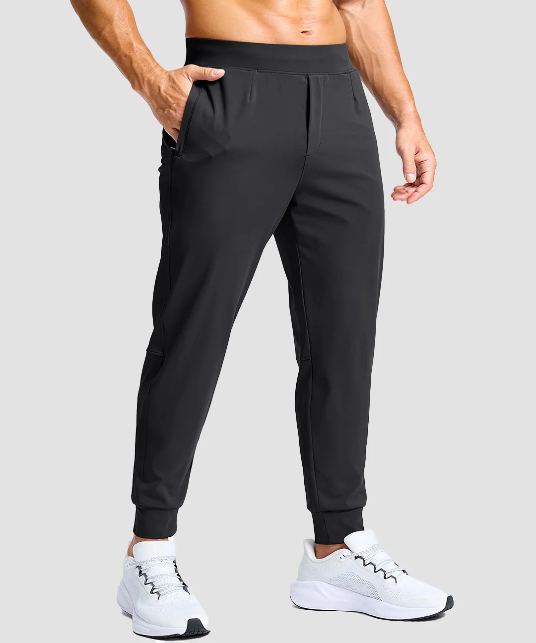Slim Fit 3 Zipper Pockets Jogger