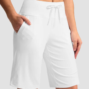Drawstring Stretchy Bermuda Short 11''
