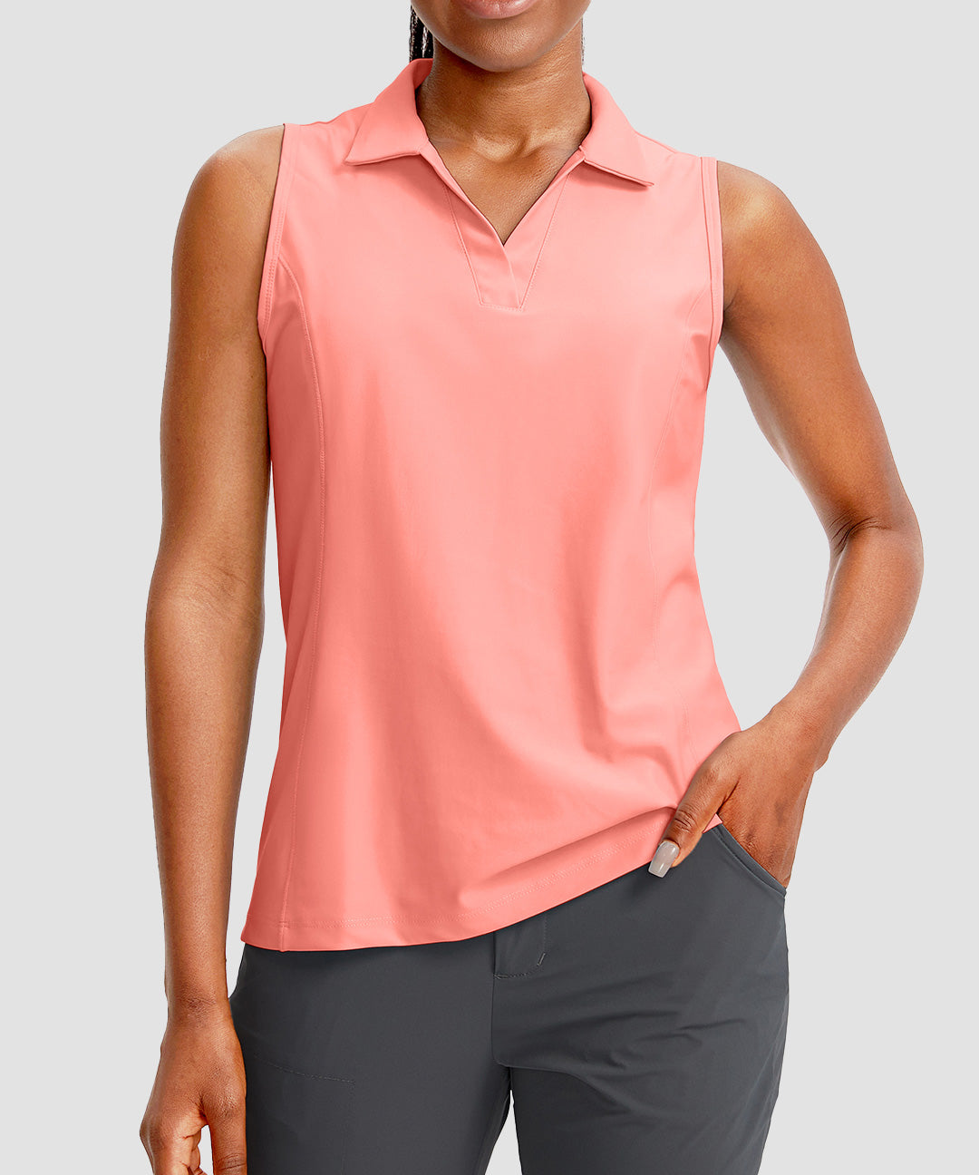 Polo Neck Slim Fit Tank Top - Image 28