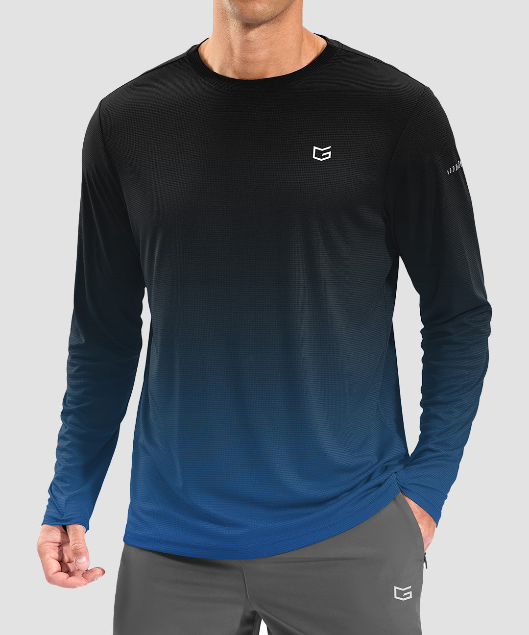 UV Protection Grid-textured Long Sleeve - Image 13