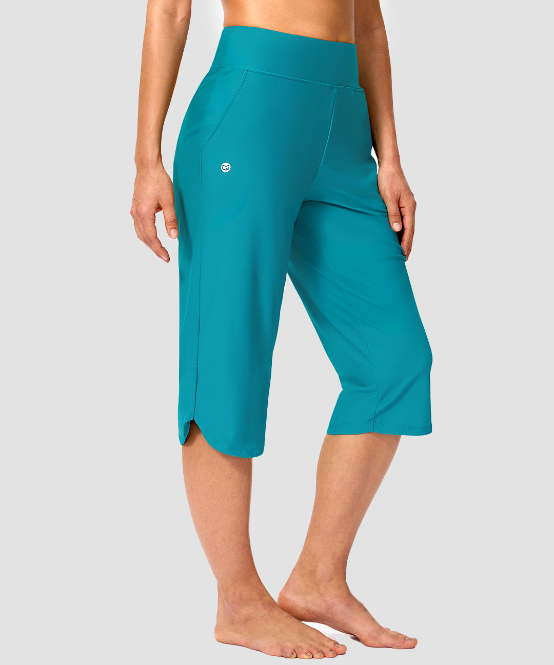 High Rise Slit Capri Pant