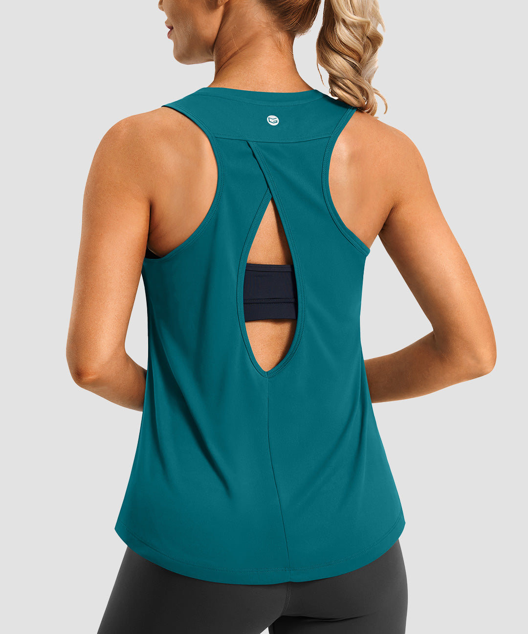 Crew Neck Open Back Tank - Image 18