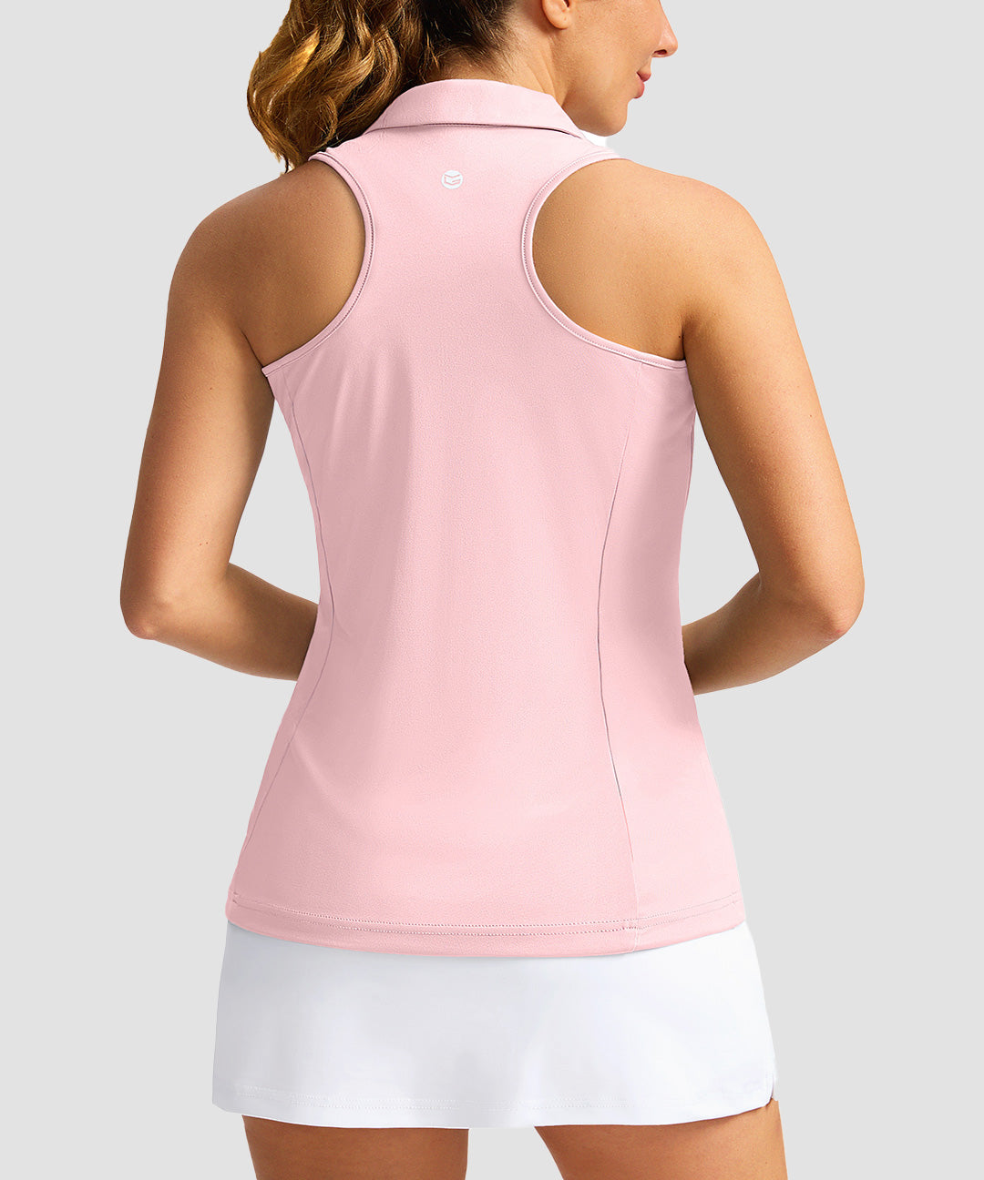 Zip Up Racerback Polo Tank - Image 16