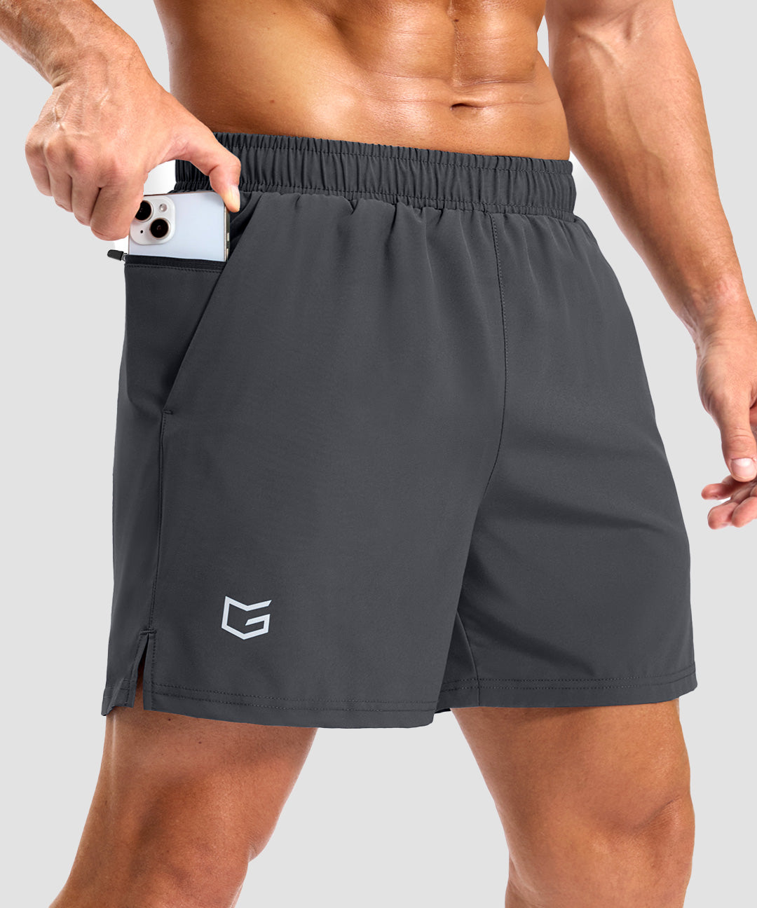 Elastic Waist Split Hem Short 5''/7''/9'' - Image 12