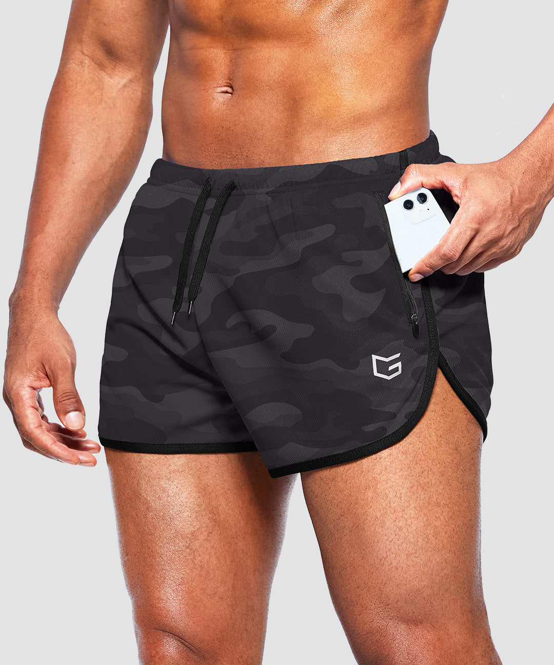Side Slit Zipper Pockets Lined Short 3'' - Image 22