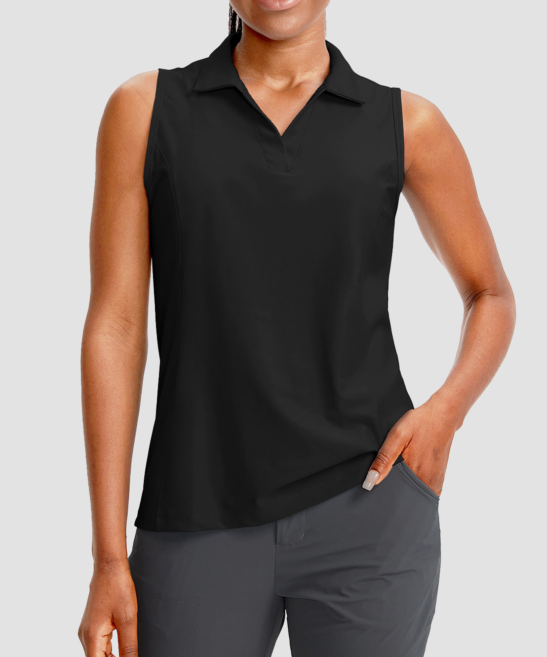 Polo Neck Slim Fit Tank Top - Image 21