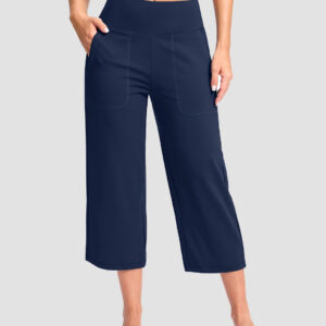 High Waist Wide Leg Capri