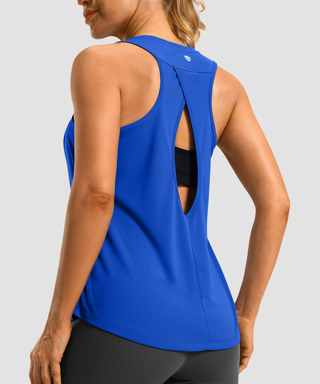 Crew Neck Open Back Tank - Image 26