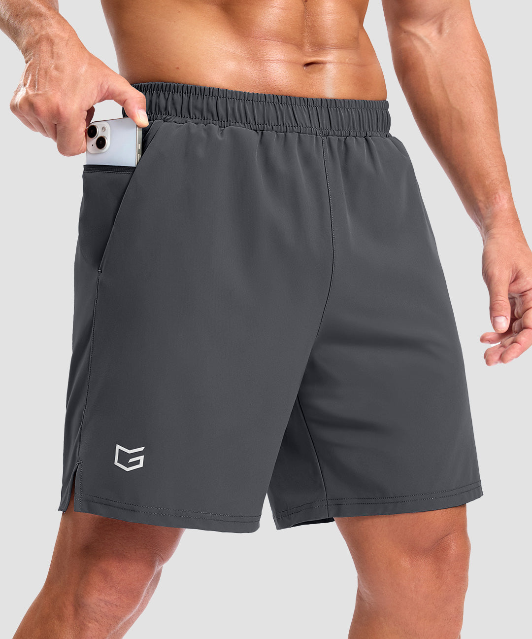 Elastic Waist Split Hem Short 5''/7''/9'' - Image 15
