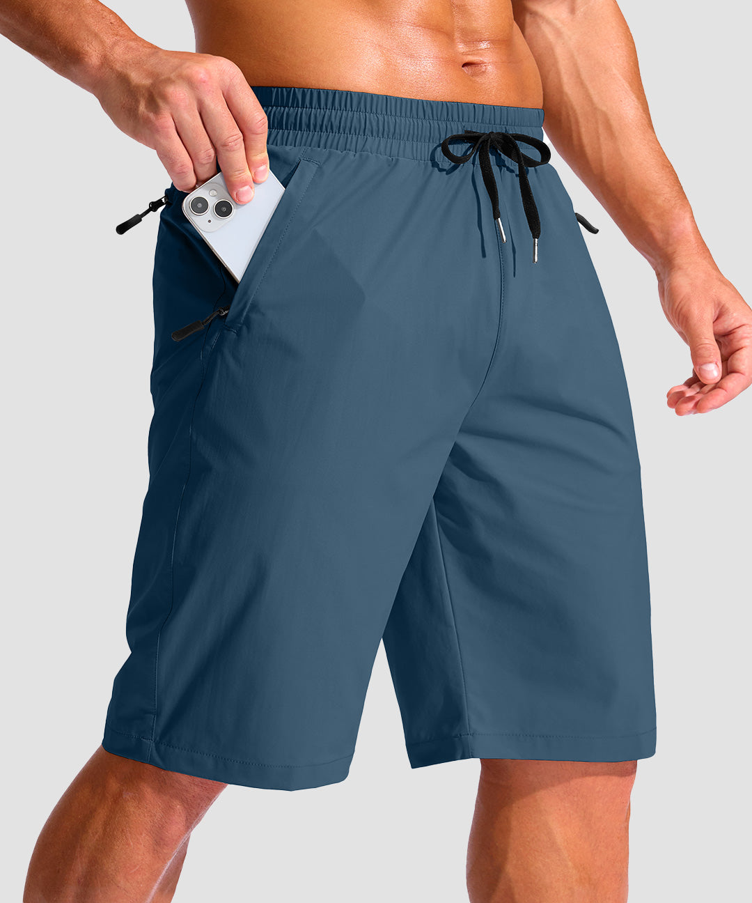 Drawstring With 3 Pockets Swim Short 11''