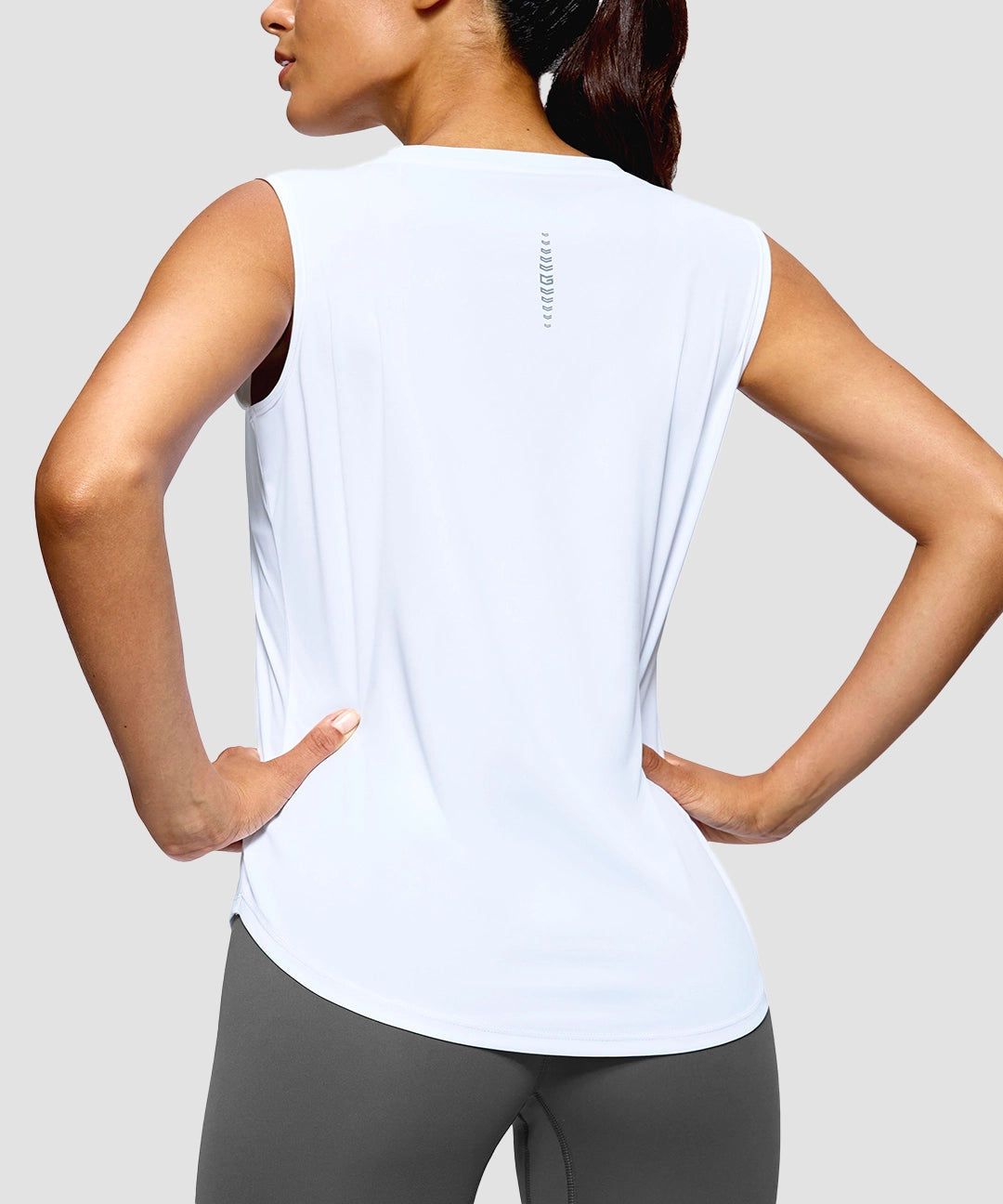 Reflective Back Curved Hem Tank - Image 2