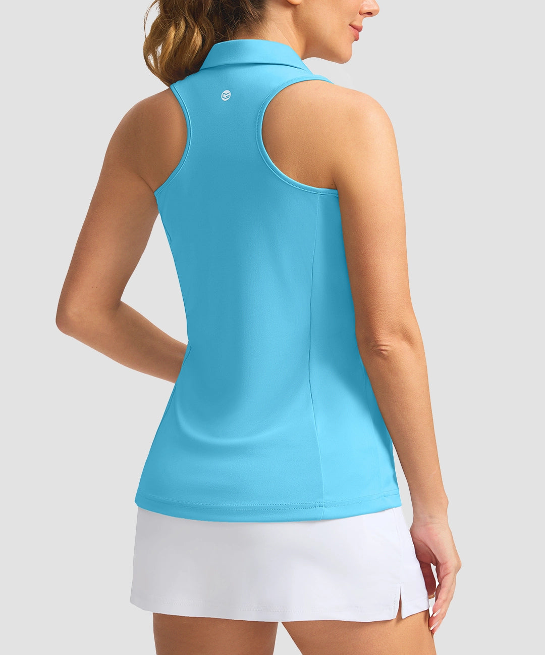 Zip Up Racerback Polo Tank - Image 19