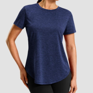 Lightweight Curved Hem Short Sleeve