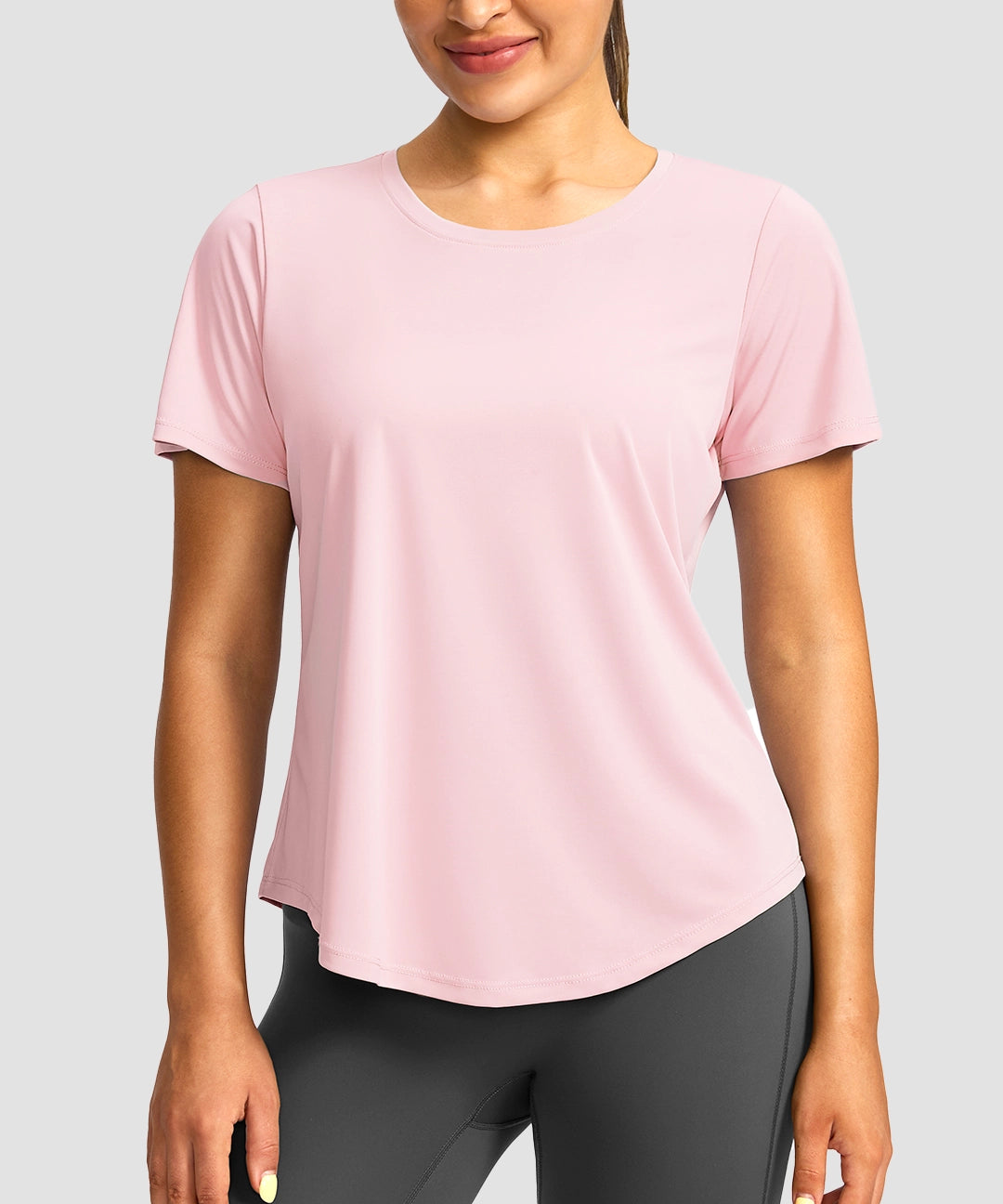 Crew Neck Curved-Hem Sun Tee - Image 9