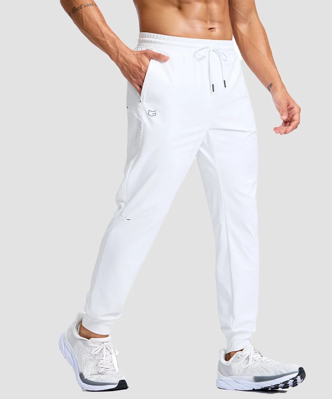 Reflective Zip Pockets Joggers