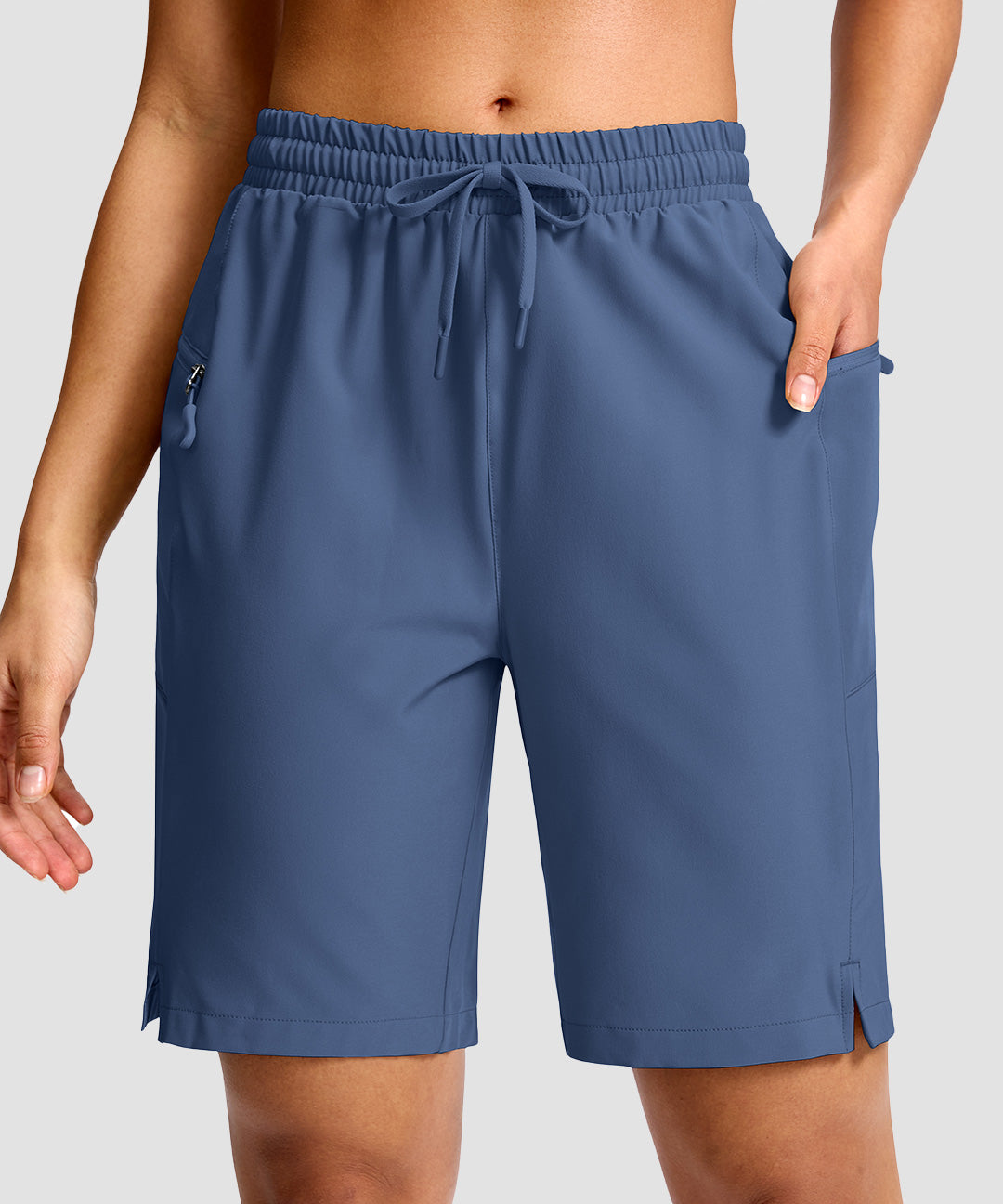 Drawstring Zipper Pokets Bermuda Short 9'' - Image 5