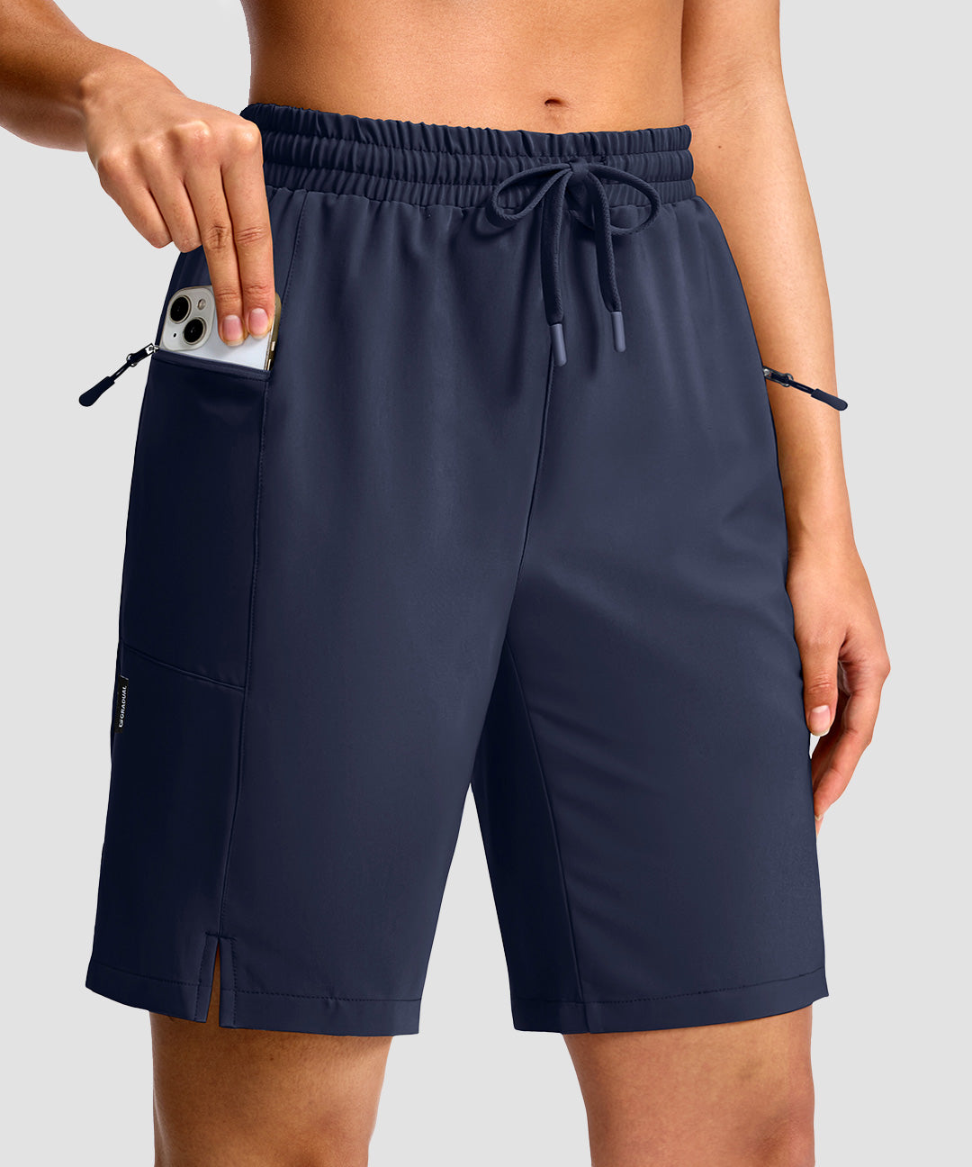 Drawstring Zipper Pokets Bermuda Short 9'' - Image 13