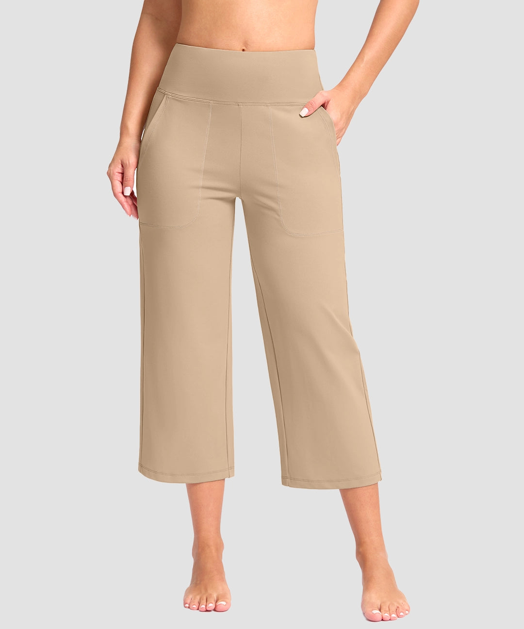 High Waist Wide Leg Capri - Image 5