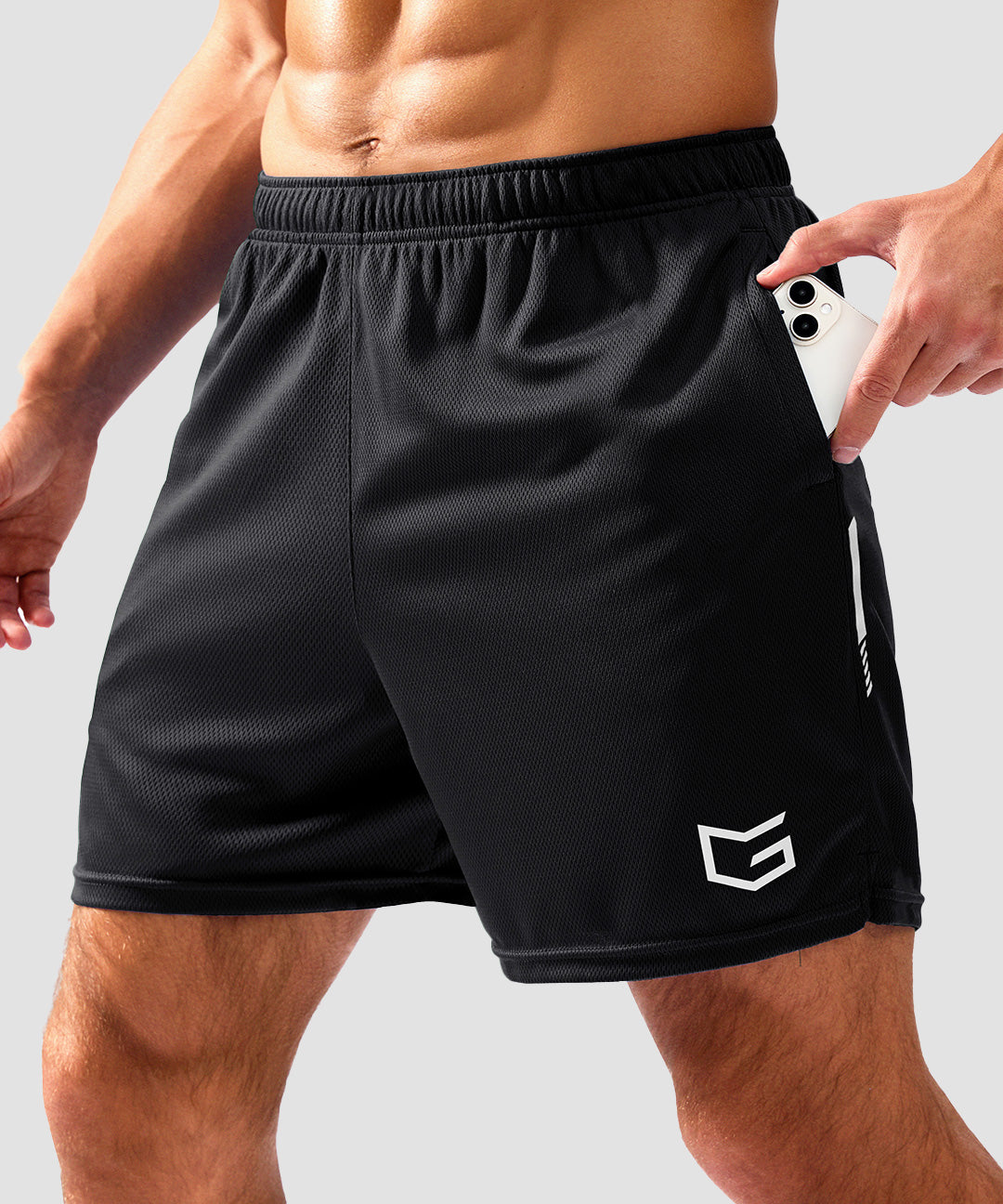 Mid Rise Mesh Reflective Short 5''/7''/10'' - Image 17