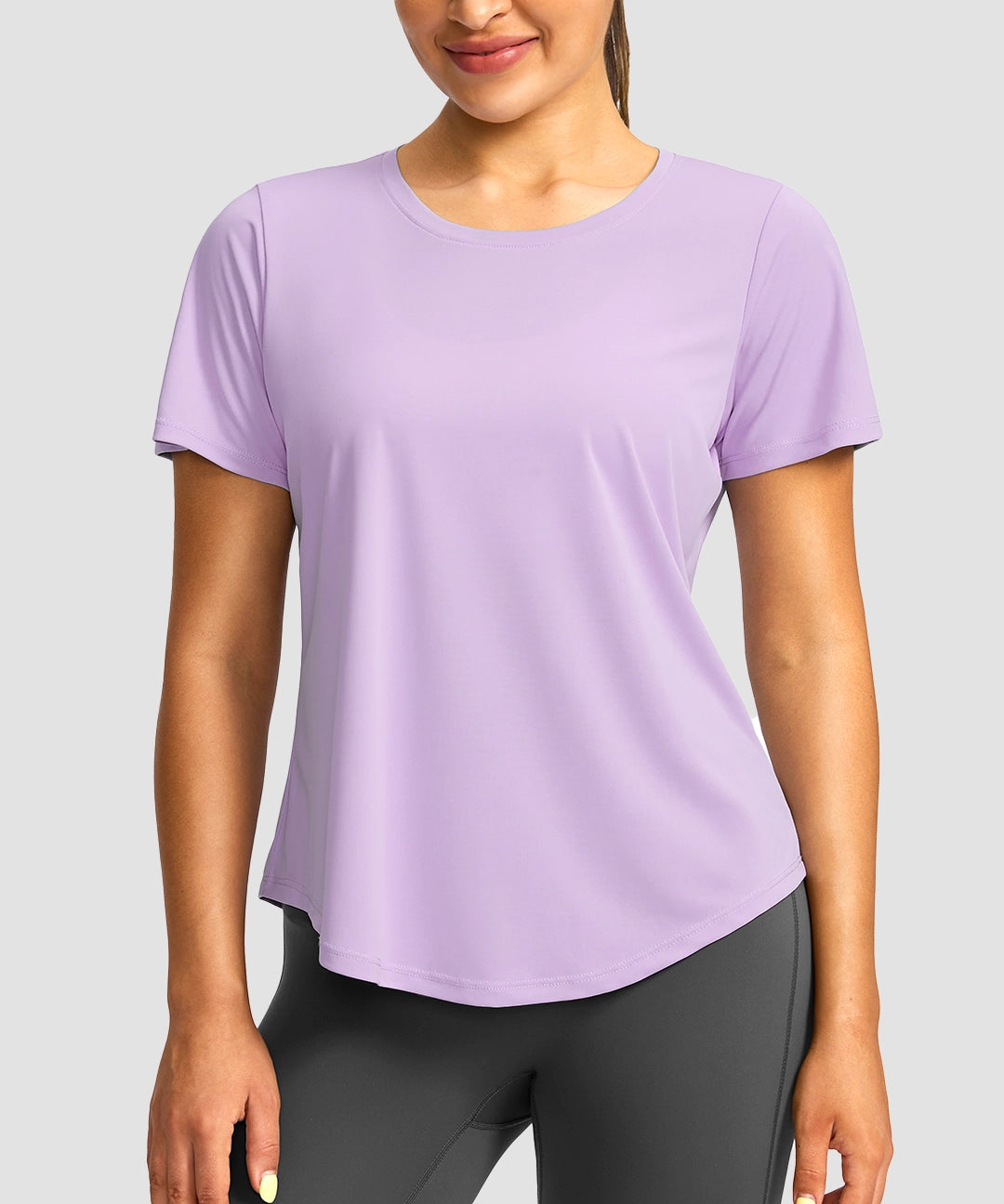 Crew Neck Curved-Hem Sun Tee - Image 2