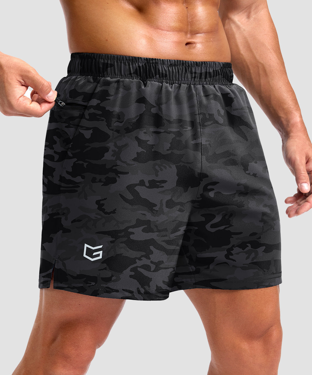 Elastic Waist Split Hem Short 5''/7''/9'' - Image 22