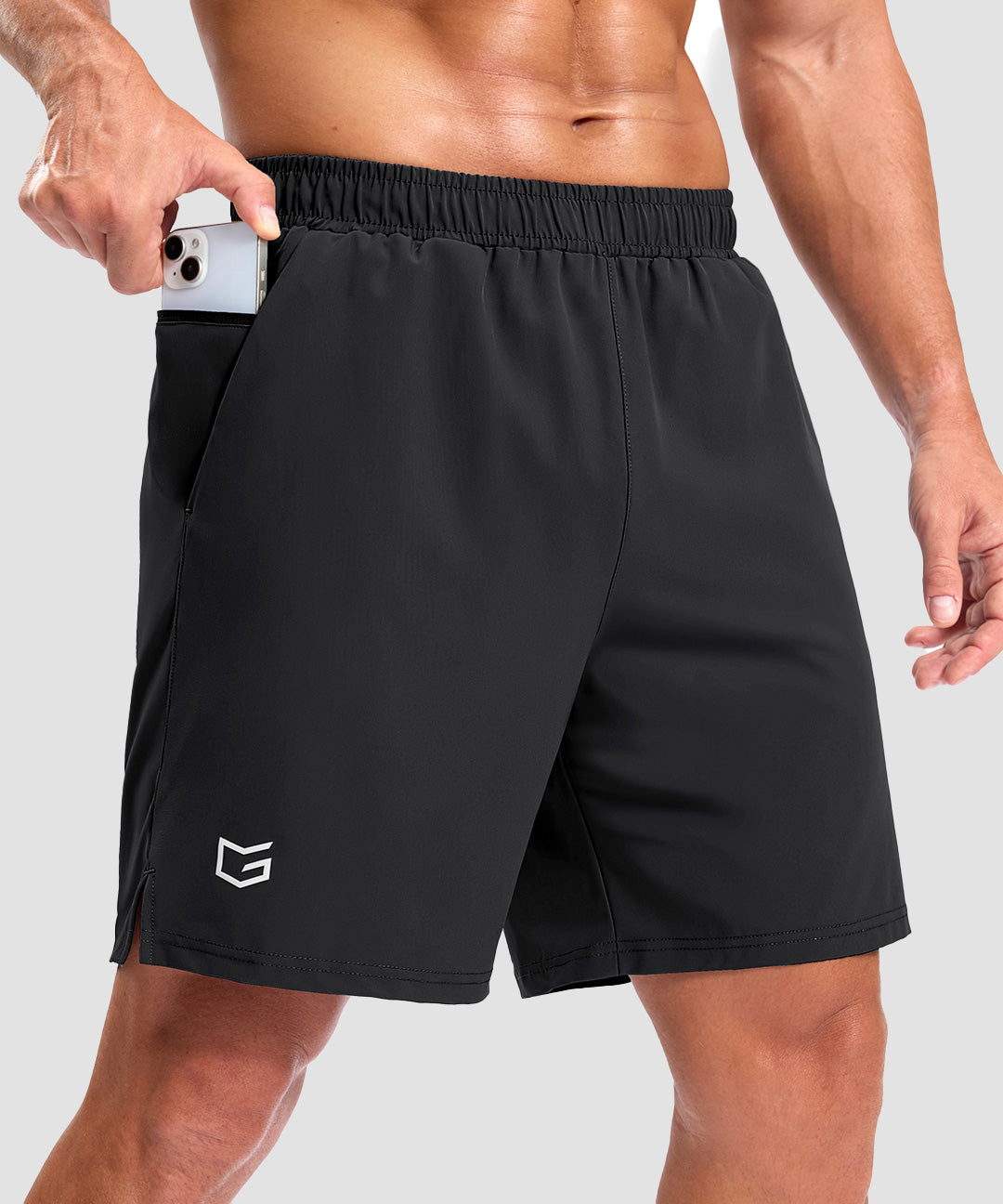 Elastic Waist Split Hem Short 5''/7''/9'' - Image 5