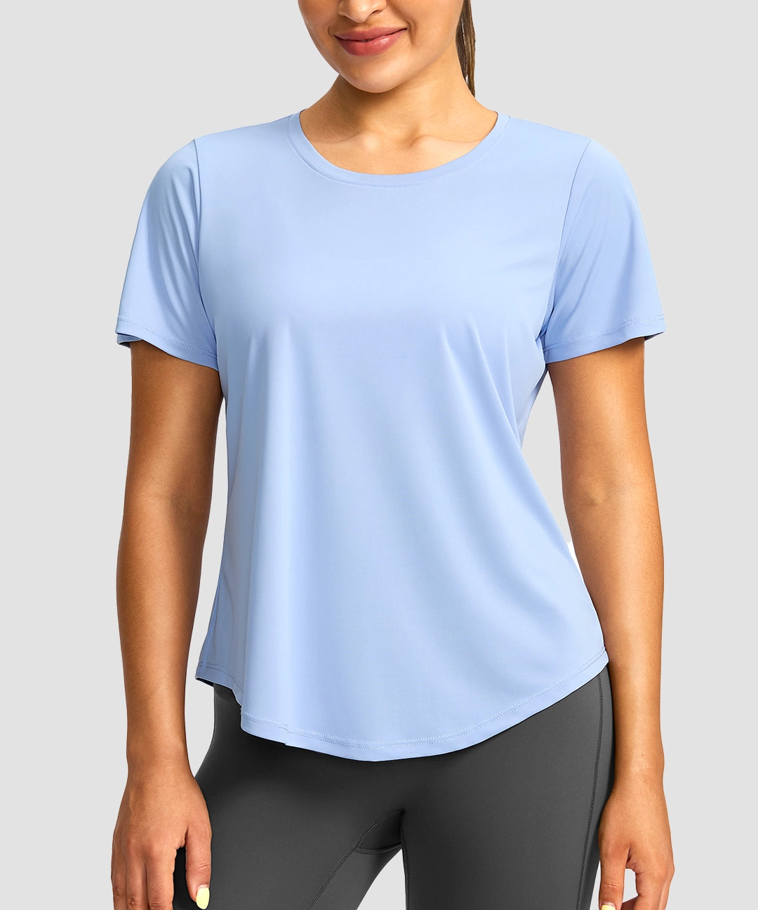 Crew Neck Curved-Hem Sun Tee - Image 18