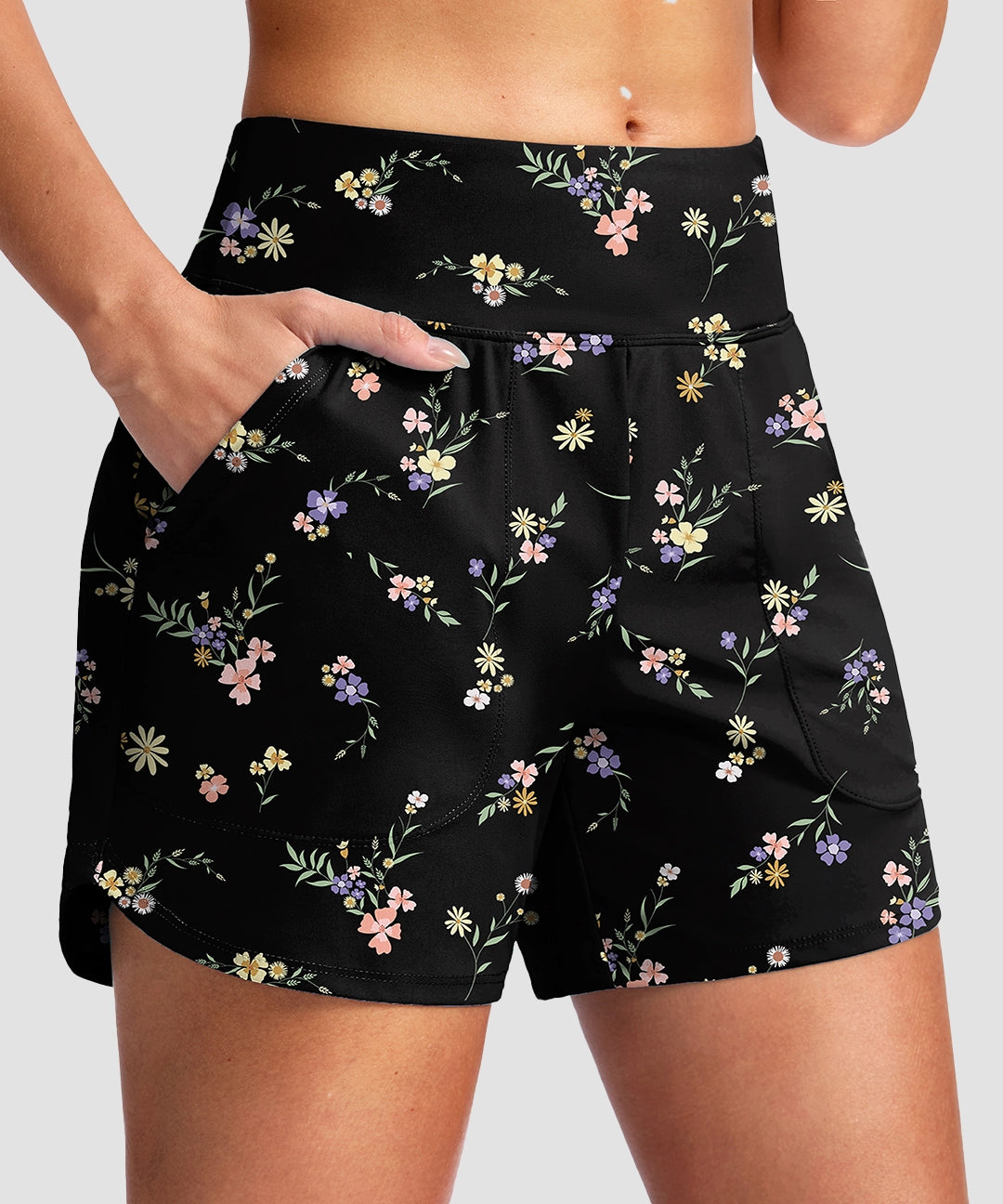Sun Protection V-slit Lined Short 5''