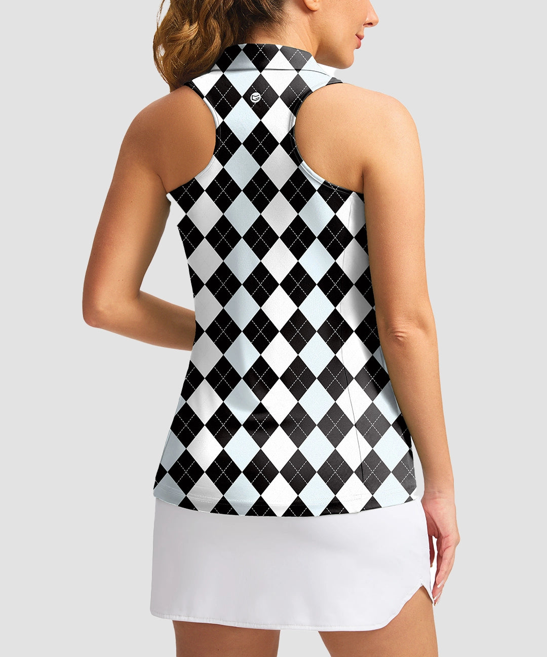 Zip Up Racerback Polo Tank - Image 7