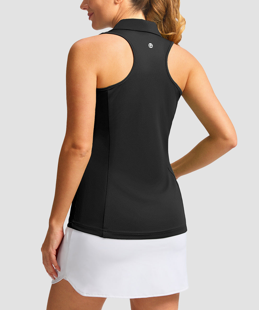 Zip Up Racerback Polo Tank - Image 6