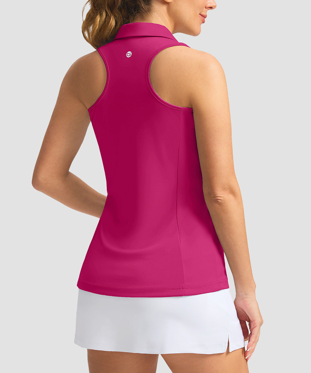 Zip Up Racerback Polo Tank - Image 13