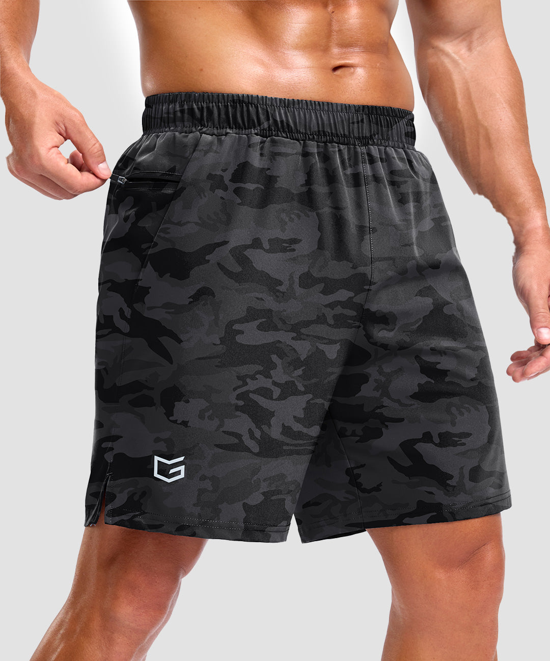 Elastic Waist Split Hem Short 5''/7''/9'' - Image 25
