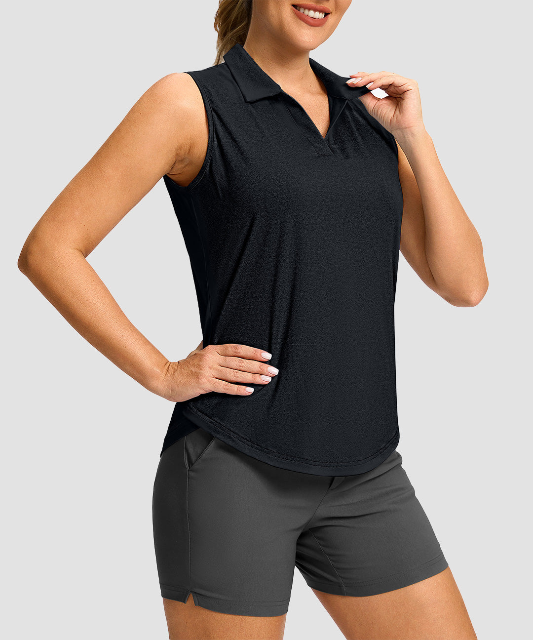 High-Low Polo Tank Top - Image 26