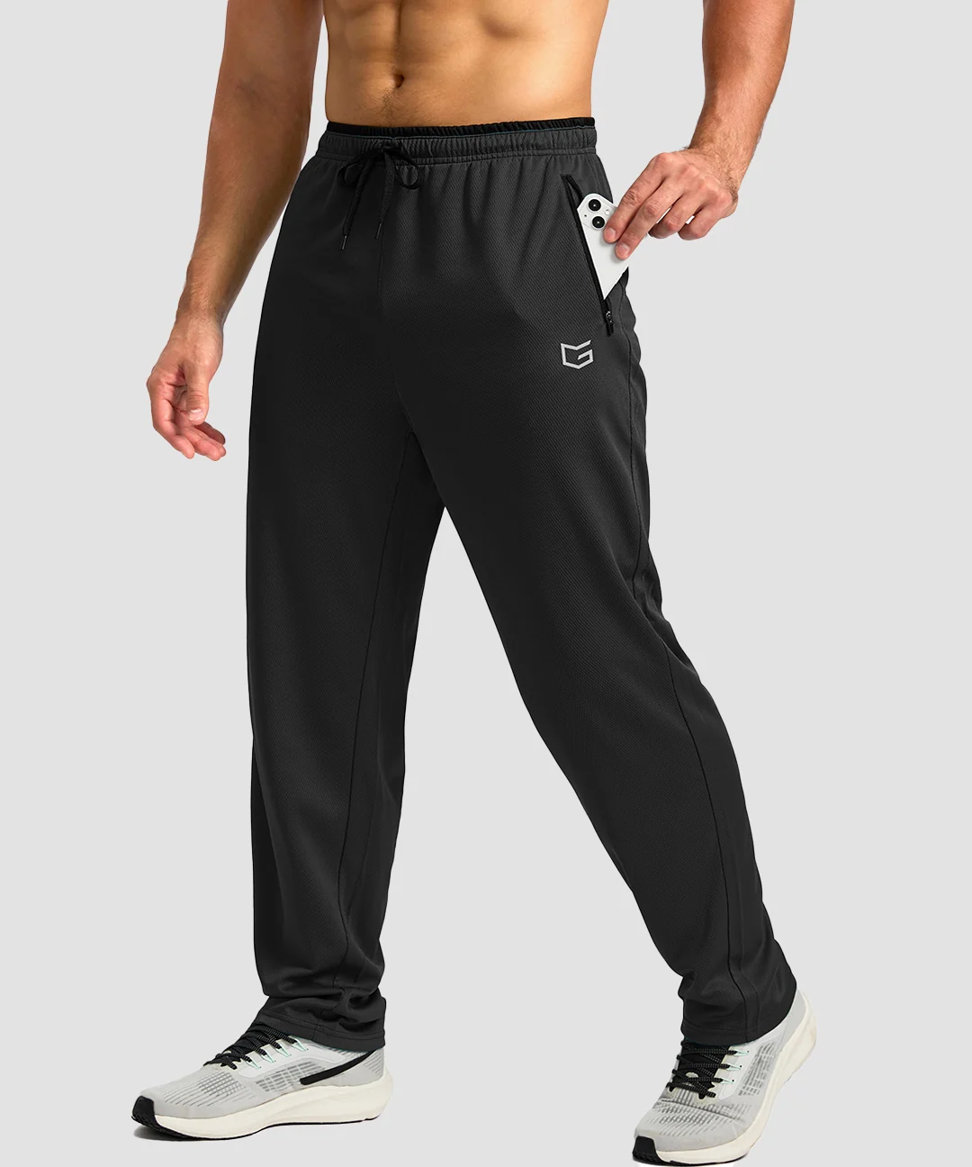 Mesh Zip Pockets Sweatpants