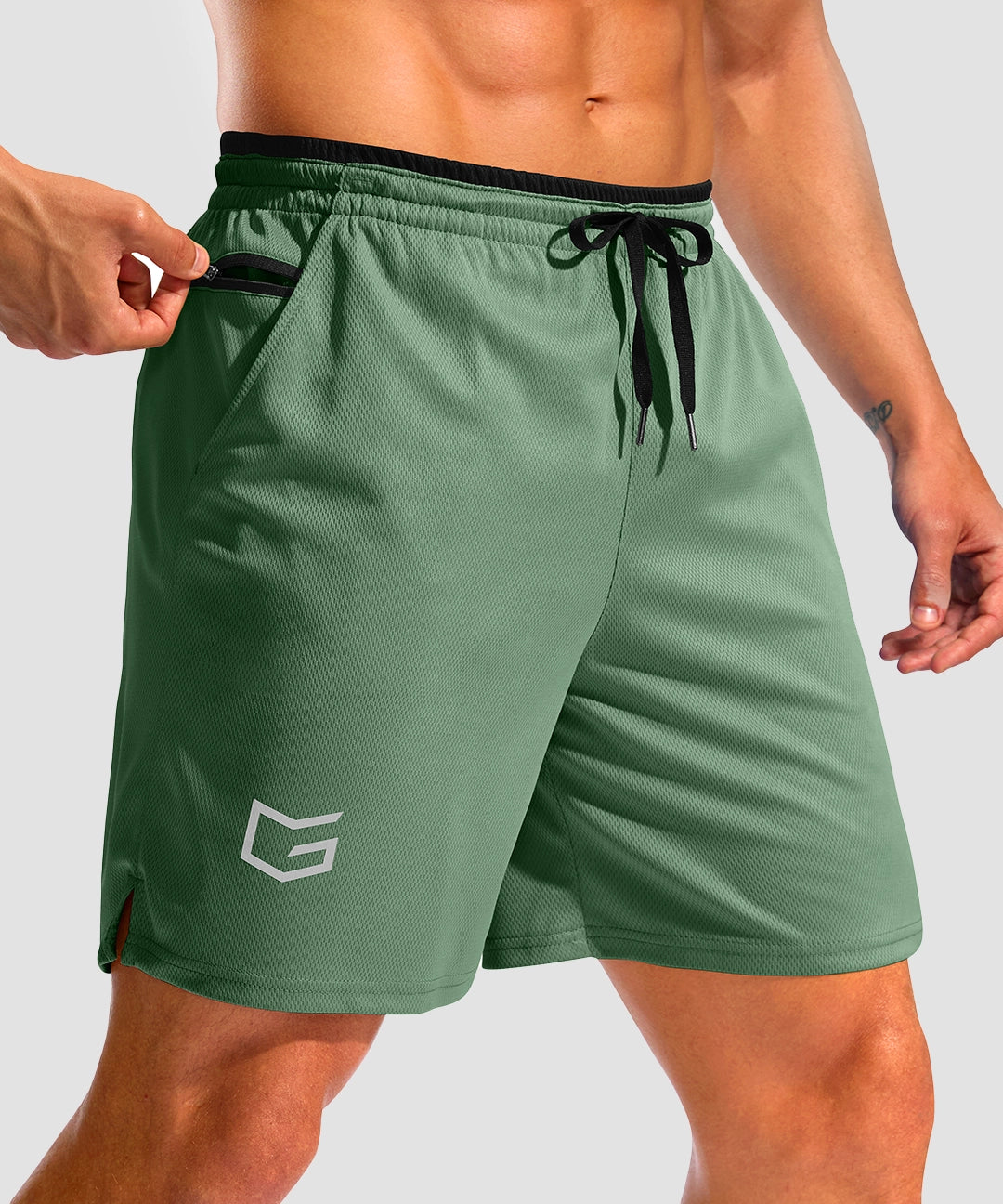 Mesh Split-Leg Zip Pockets Short 5''/7'' - Image 5