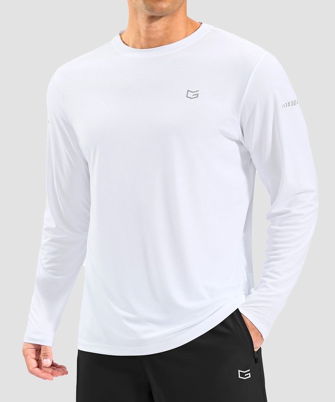 UV Protection Grid-textured Long Sleeve - Image 9