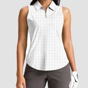 Sleeveless Zip Up Polo Shirts