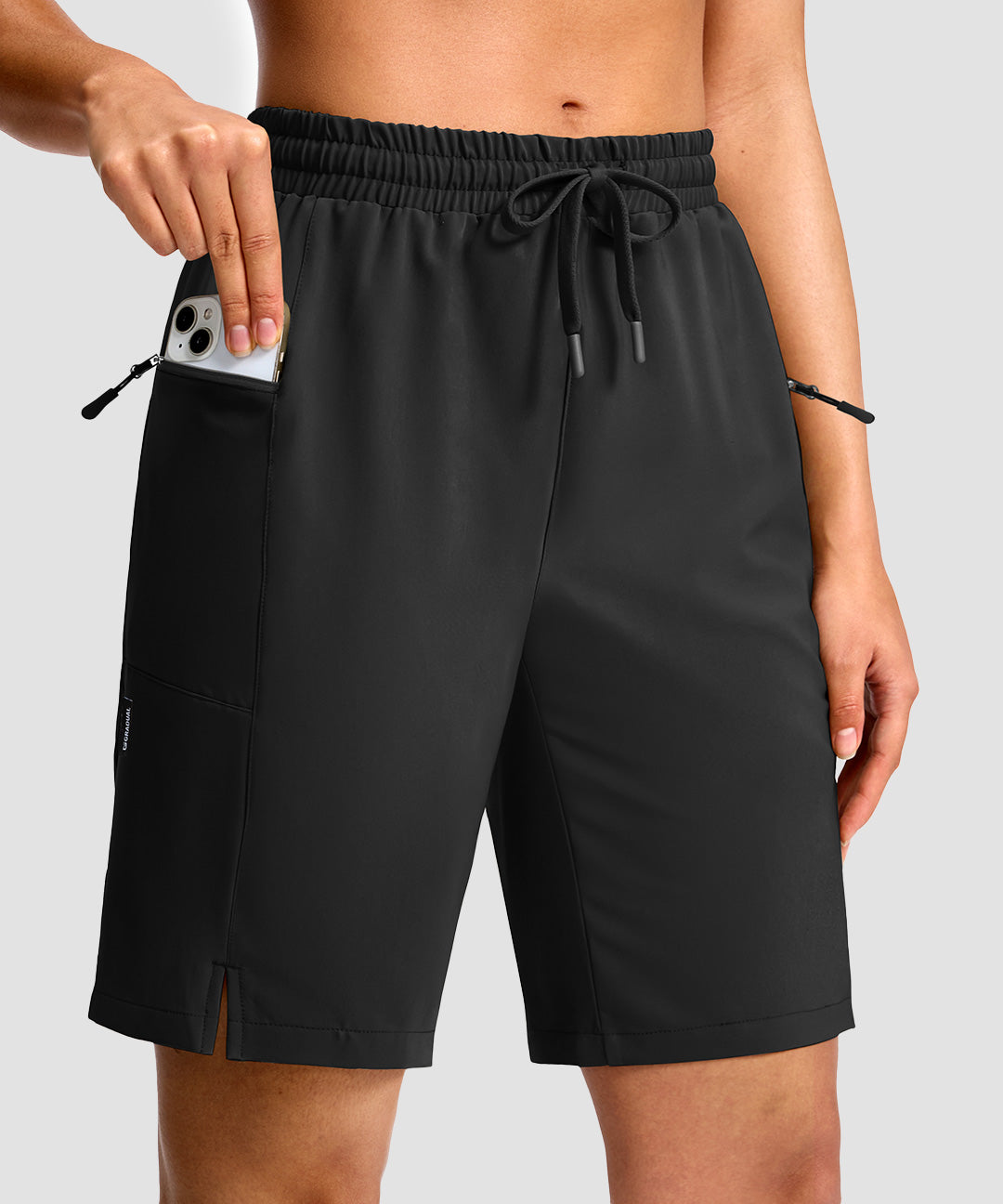 Drawstring Zipper Pokets Bermuda Short 9'' - Image 9