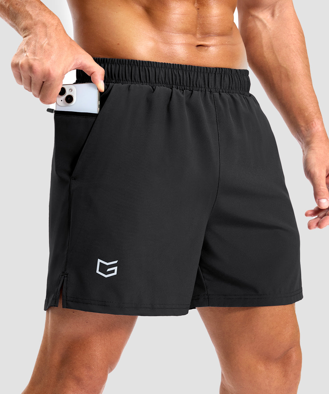Elastic Waist Split Hem Short 5''/7''/9''