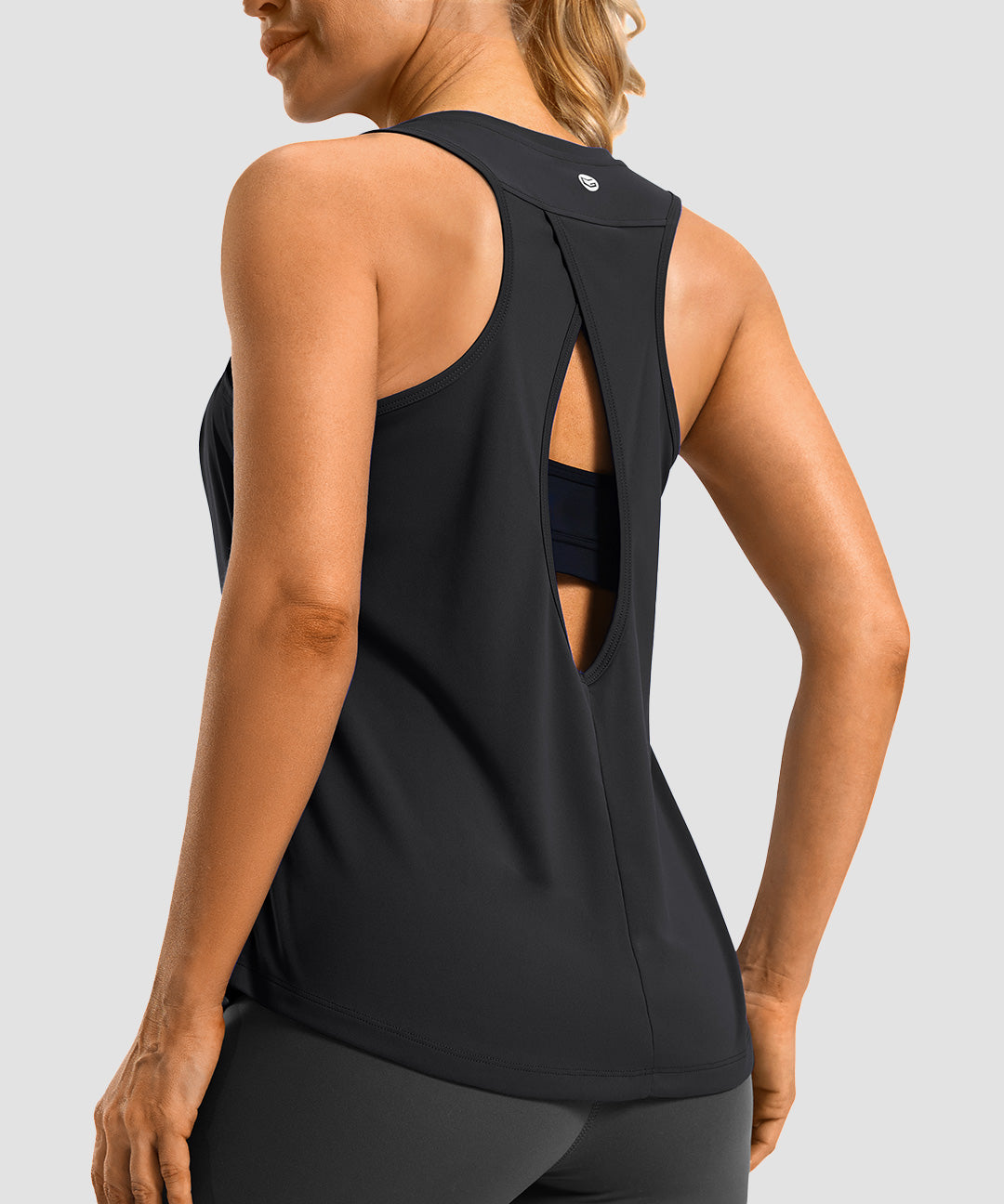 Crew Neck Open Back Tank