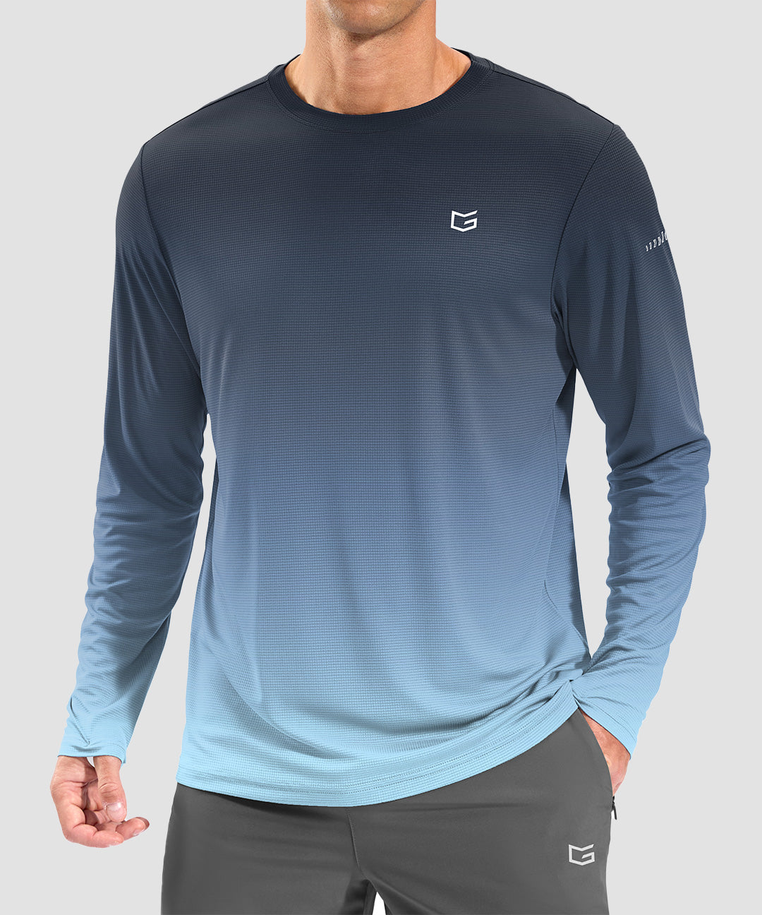 UV Protection Grid-textured Long Sleeve