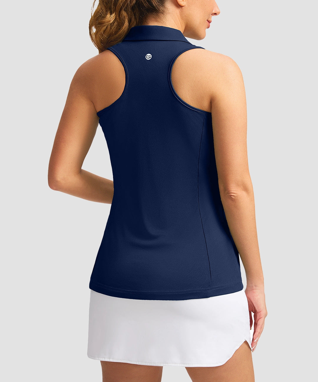 Zip Up Racerback Polo Tank - Image 22