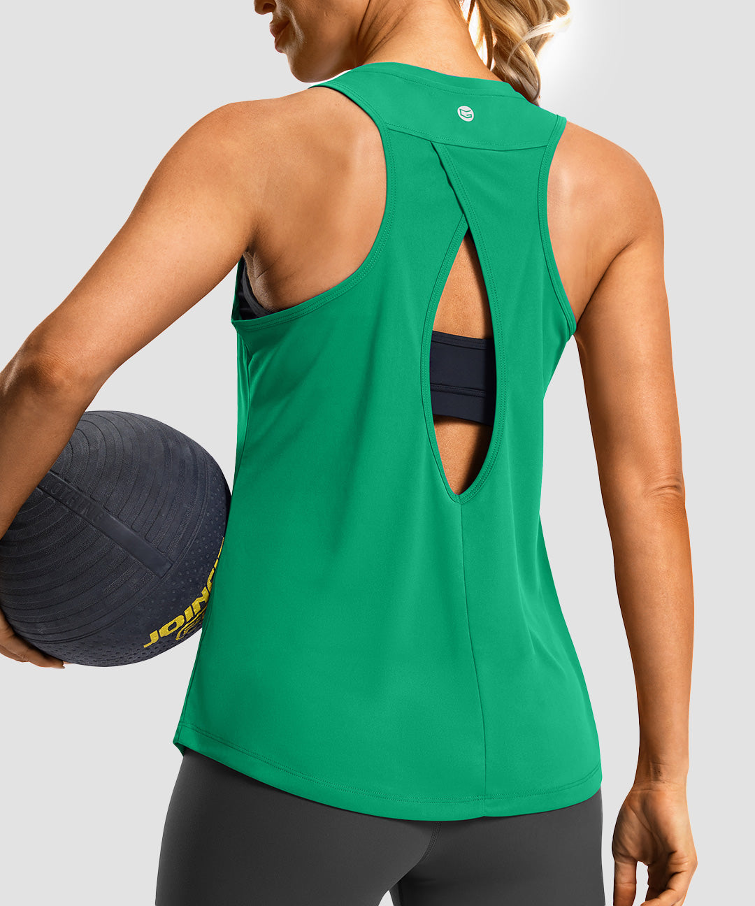 Crew Neck Open Back Tank - Image 22