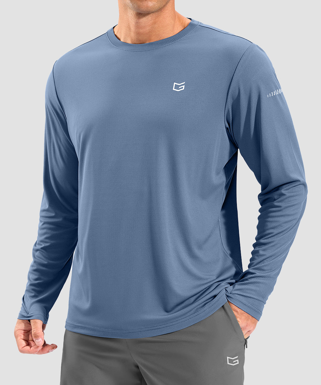 UV Protection Grid-textured Long Sleeve - Image 24