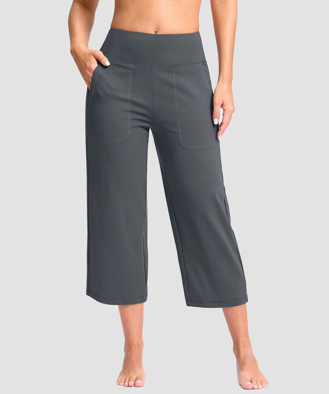High Waist Wide Leg Capri - Image 28