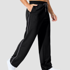 Contrast Drawstring Zip Pockets Pant